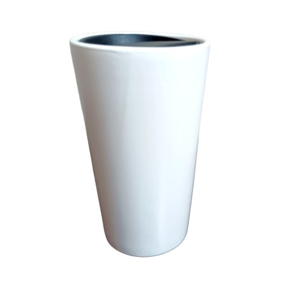 CHRISTMAS MERRY & BRIGHT Tall Ceramic COFFEE MUG With Lid  6" Tall - Picture 3 of 6